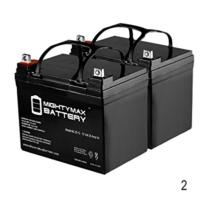12V 35Ah U1 Invacare Pronto M50, M51, M61, M71, Booster Battery - 2 Pack - Mighty Max Battery brand product