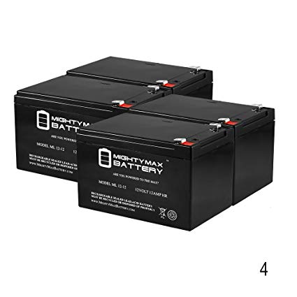Mighty Max Battery 12V 12Ah Ebike Electric Scooter Battery E-Bike Boreem Battery - 4 Pack brand product