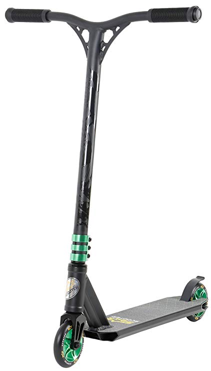 STAR-SCOOTER® Original Pro Sport Complete Leight Weight Stunt Scooter for Adults, Teenager and for Kids over 7 years | For Beginners up to Advanced Skill Riders with Alloy Wheels 110mm | Black & Green