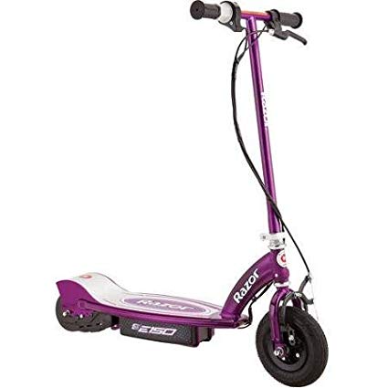 Electric Scooter for Kids, Razor E150 24-Volt Electric Scooter, 125mm Urethane Rear Wheel with ABEC-5 Bearings