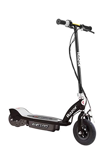 Razor E100 Motorized 24-Volt Electric Rechargeable Ride-On Outdoor Scooter Black