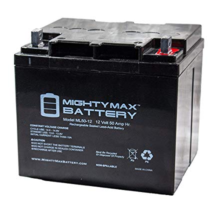 ML50-12 -12V 50AH SLA Replaces Karma Power Wheelchair KP25 - Mighty Max Battery brand product